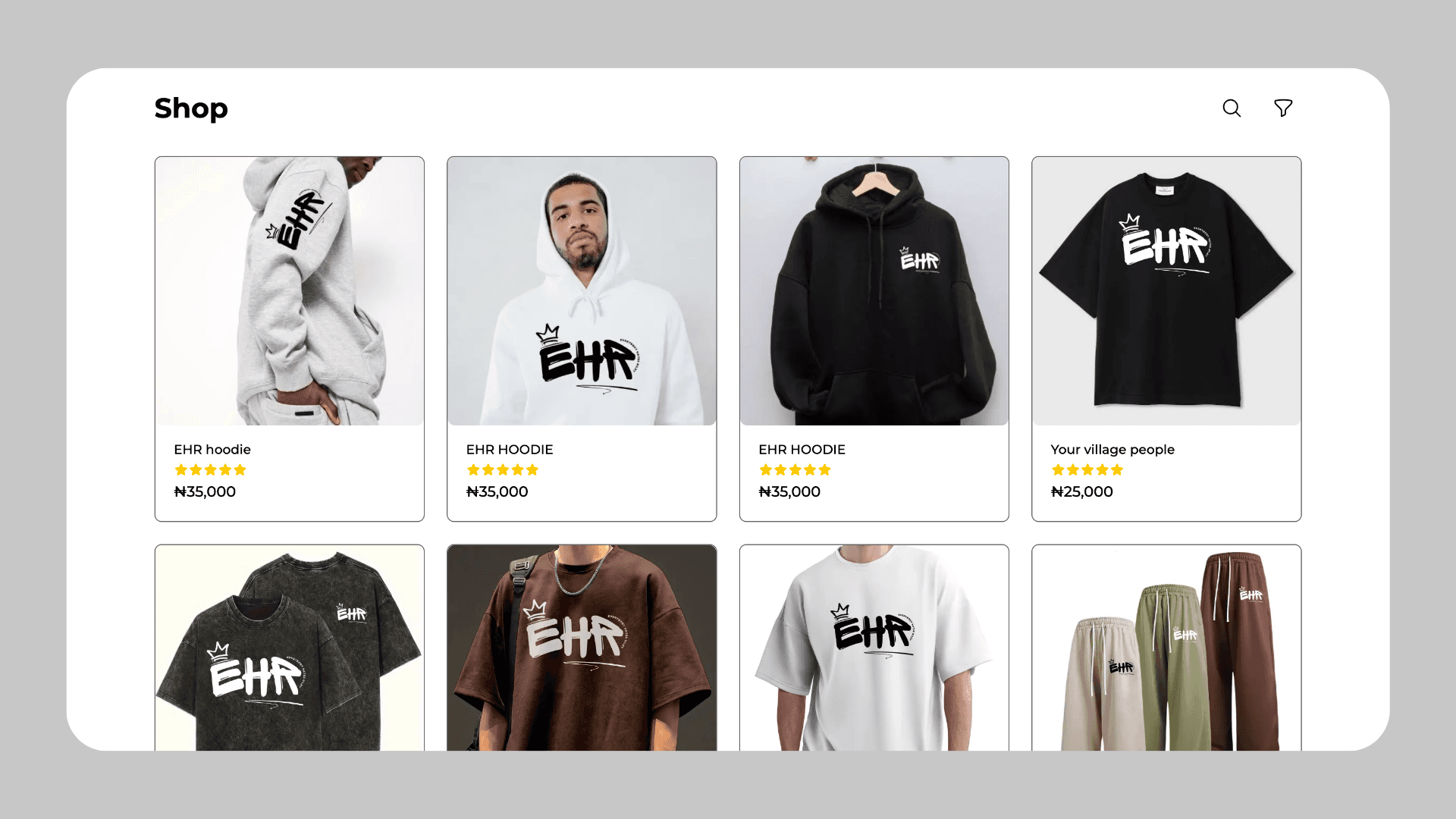 EHR Clothing Brand